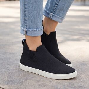 Rothy’s Black Knit Slip On Sneakers Women’s 9.5 Sustainable Washable Shoes